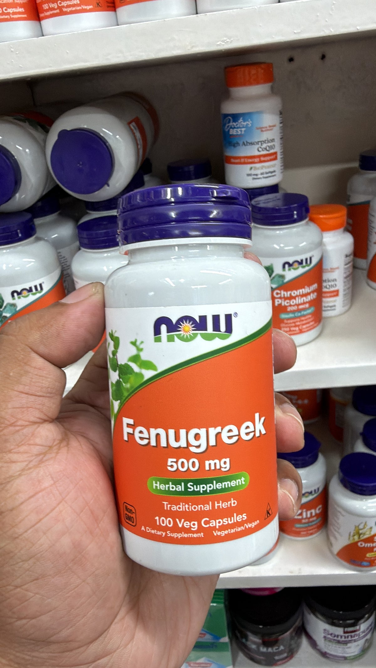 Now Fenugreek (500 mg) – 100 veg capsules