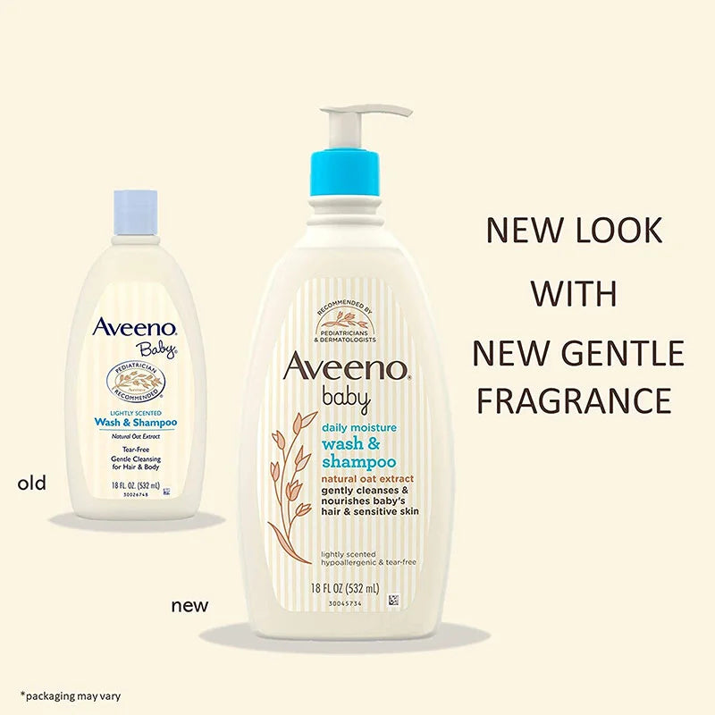 Aveeno Baby Daily Moisture Wash & Shampoo – 532ml