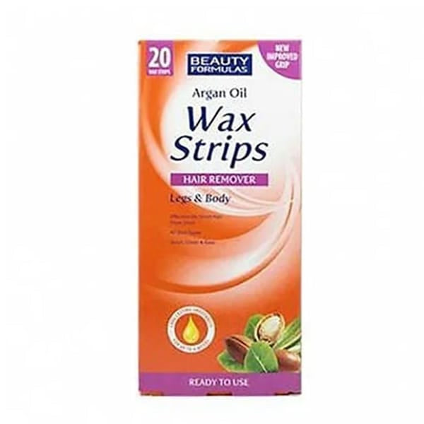 Beauty Formulas Argan Oil Wax Strips Hair Removal Legs & Body
