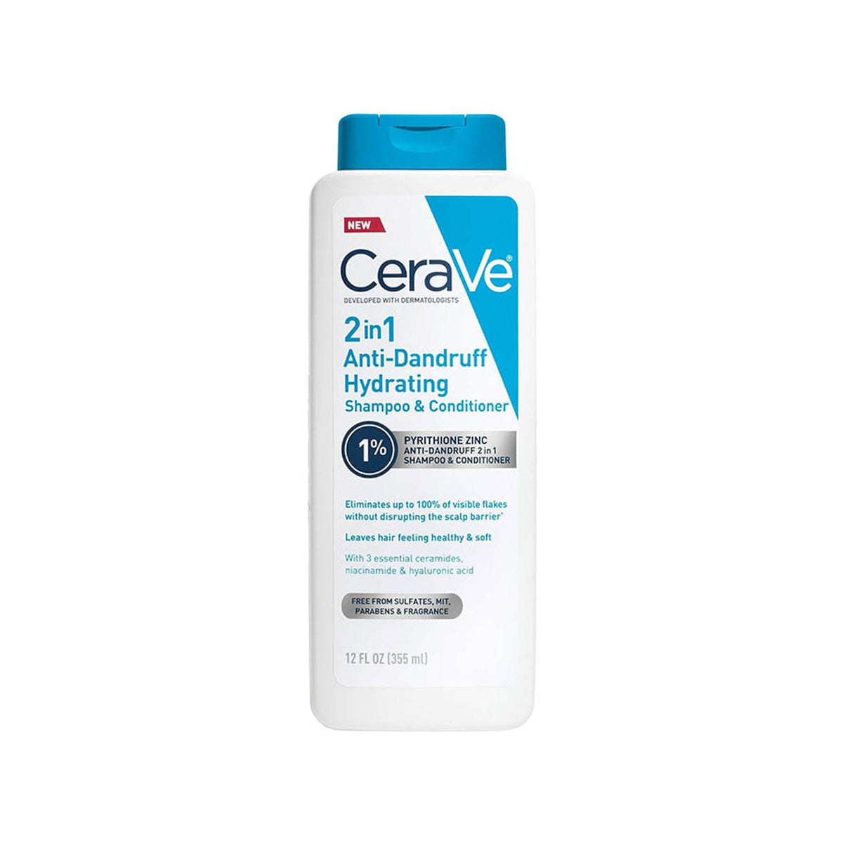 CeraVe 2-in-1 Anti-Dandruff Hydrating Shampoo and Conditioner – 355ml