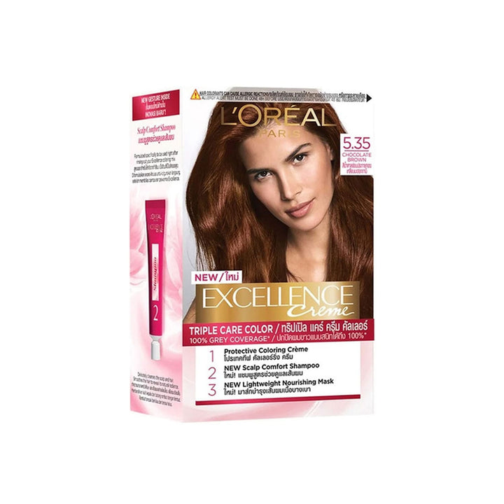 L’Oreal Paris Excellence Creme Permanent Hair Color Chocolate Brown 5.35