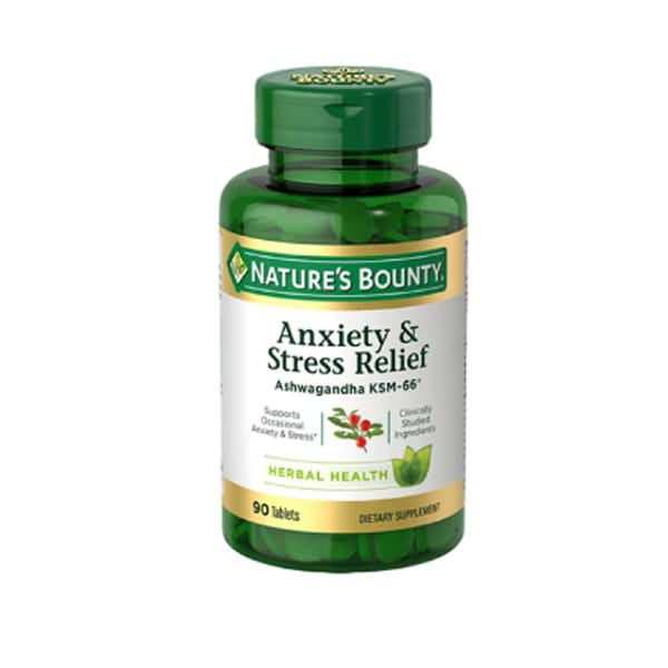 Nature's Bounty Anxiety & Stress Relief Ashwagandha KSM-66, 90 Tablet