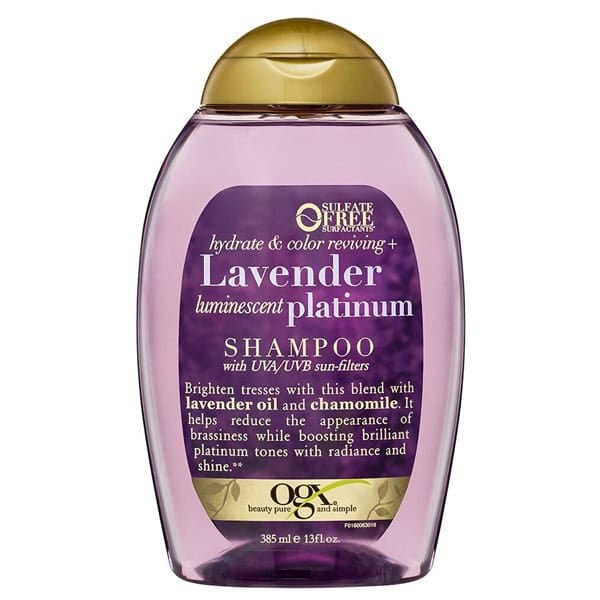 Ogx Hydrate & Enhance Lavender Luminescent Platinum Shampoo 385ml in bd