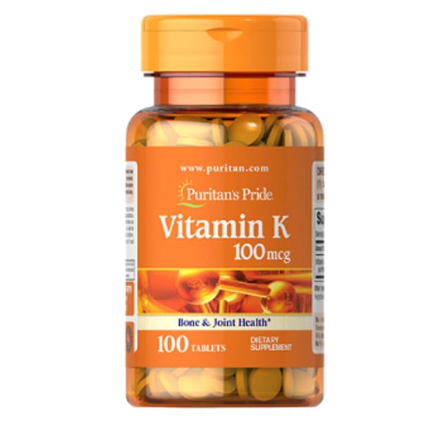 Puritan's Pride Vitamin K 100 mcg 100 Tablets