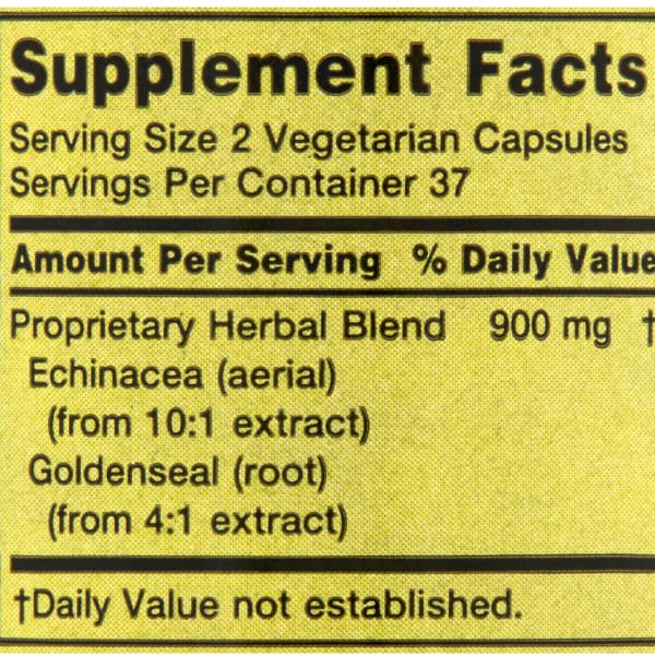 Spring Valley Echinacea Goldenseal Blend 900 mg 75 Capsules