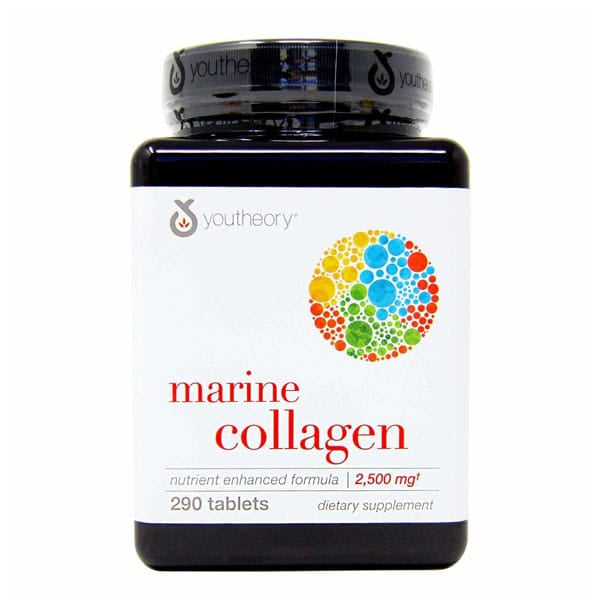 Youtheory Marine Collagen Type 1 and 3 - Advanced Formula with amino acid 290 Tablets