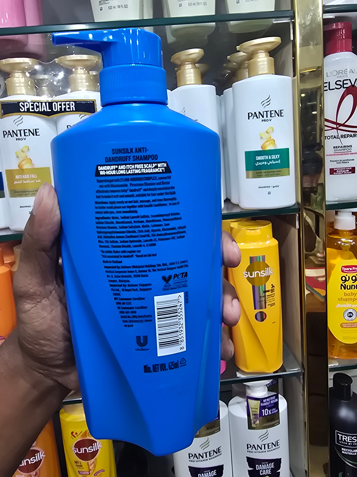 Sunsilk Anti Dandruff & Silky Nia-Nourish Complex 2% Shampoo, Niacinamide, Biotin, 625ml