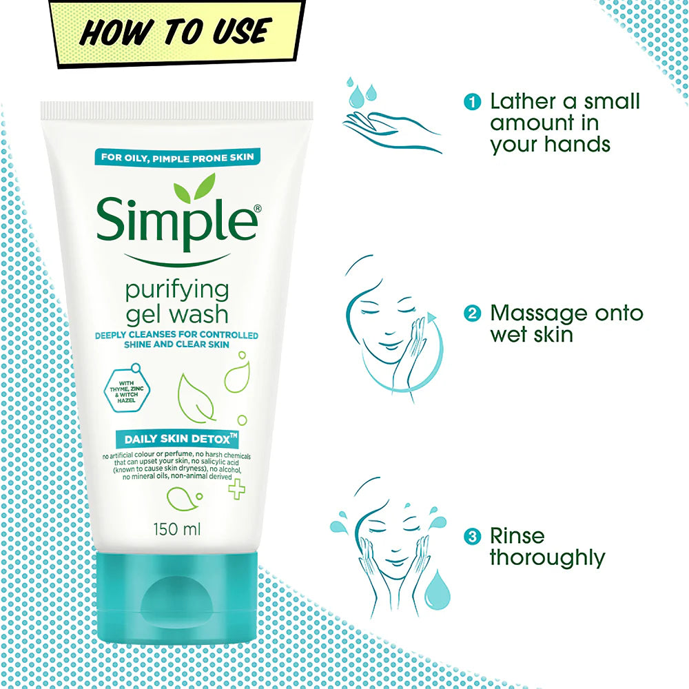 Simple Purifying Gel Face Wash 150ml