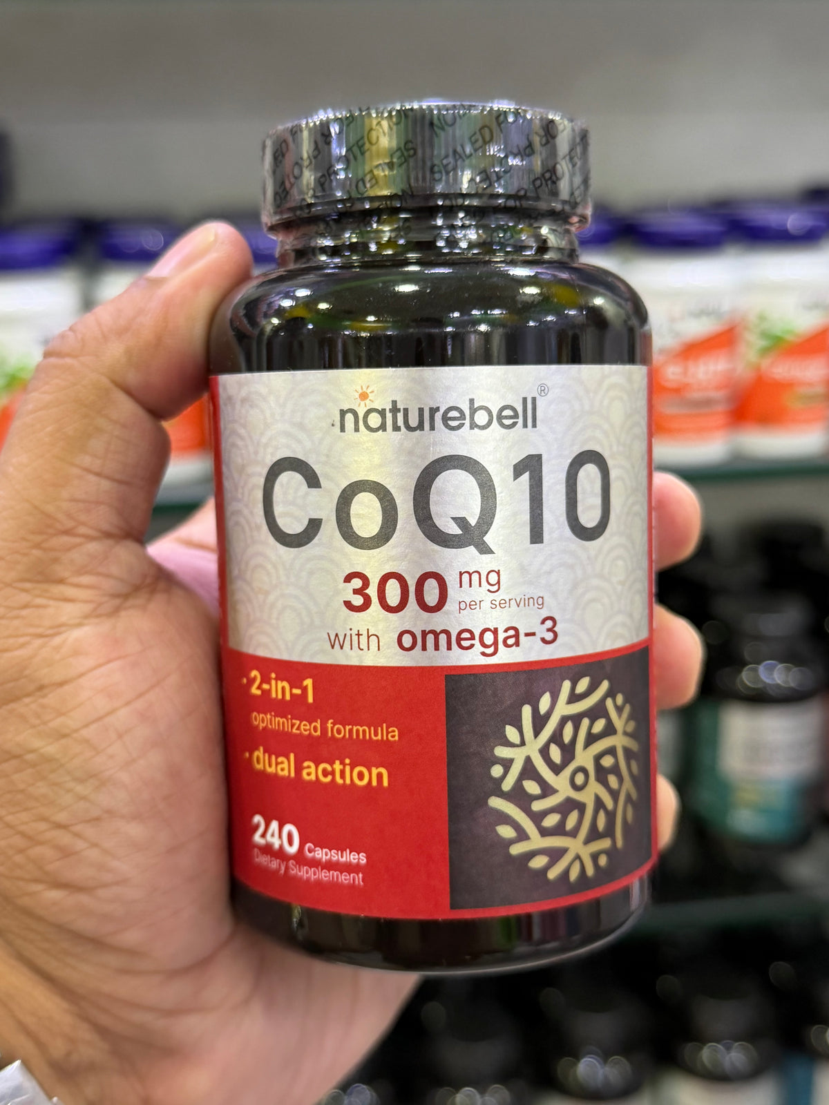 Naturebell CoQ10 (Ubiquinone) 300mg with Omega 3 Fatty Acids, 240 Capsules