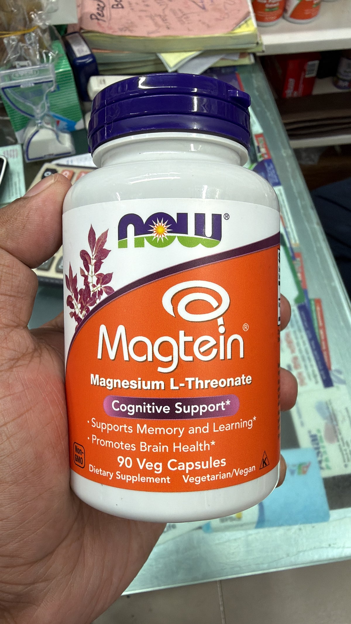 NOW Magtein Magnesium L-Threonate - 90 Veg Capsules