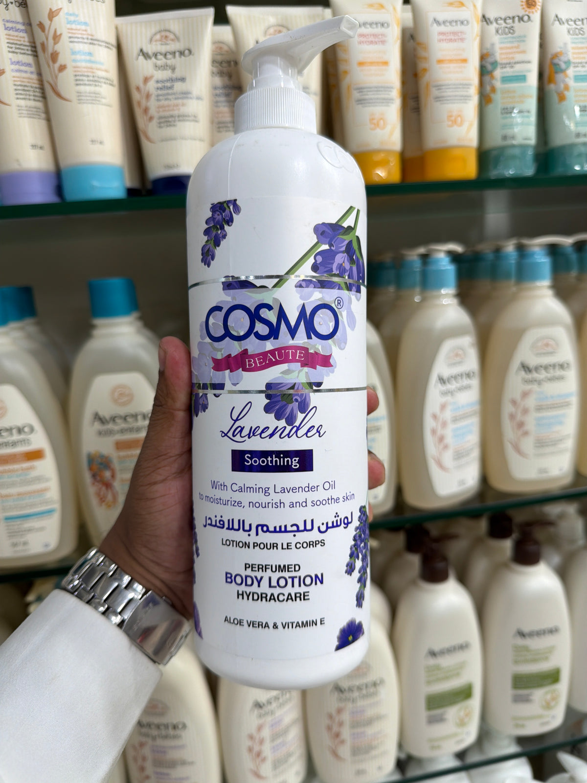 Cosmo Beaute Soothing Lavender Perfumed Body Lotion with Aloe Vera and Vitamin E