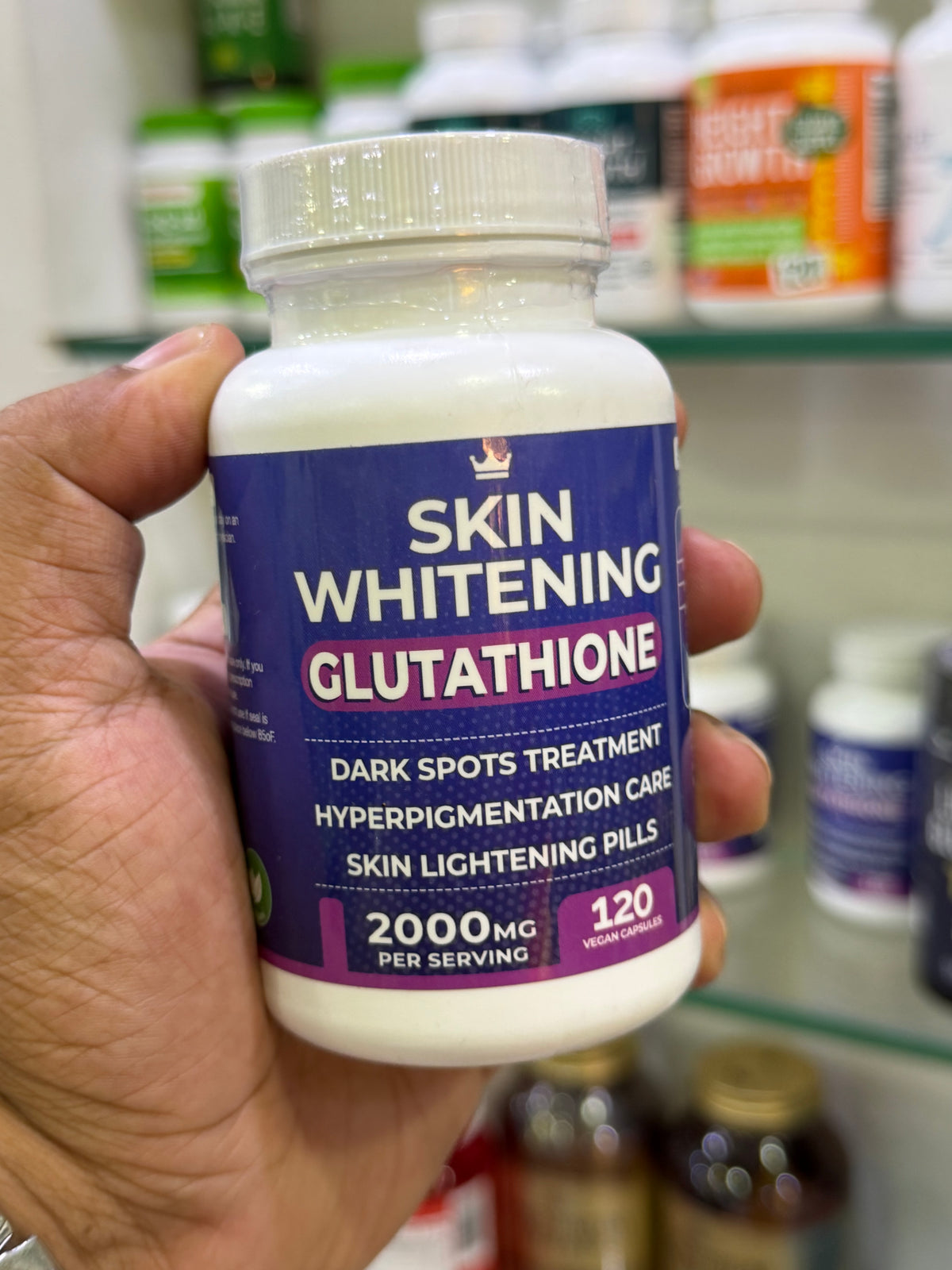 Skin Whitening Glutathione (2,000 mg) – 120 vegan capsules