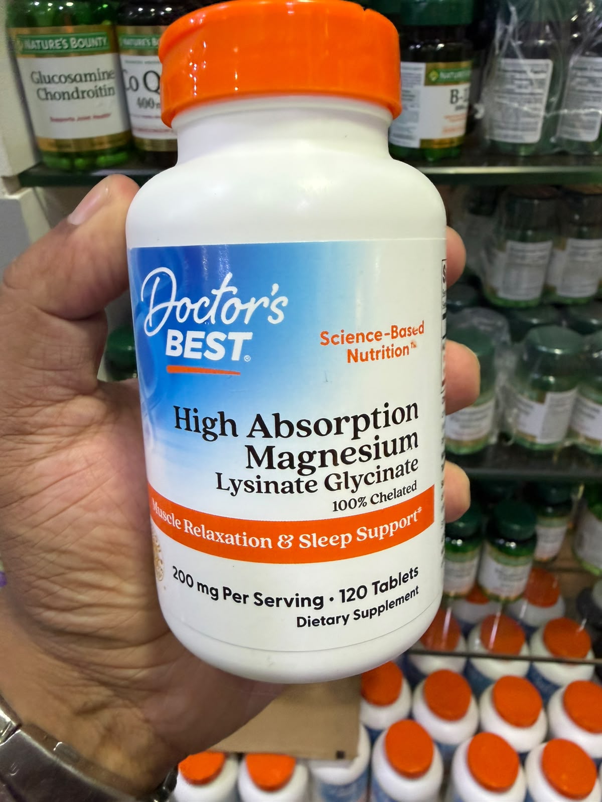 Doctor’s Best High Absorption Magnesium Glycinate Lysinate 120 Tablets
