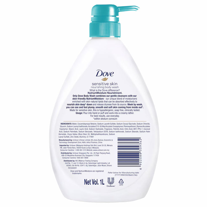Dove Sensitive Skin Body Wash 1000ml
