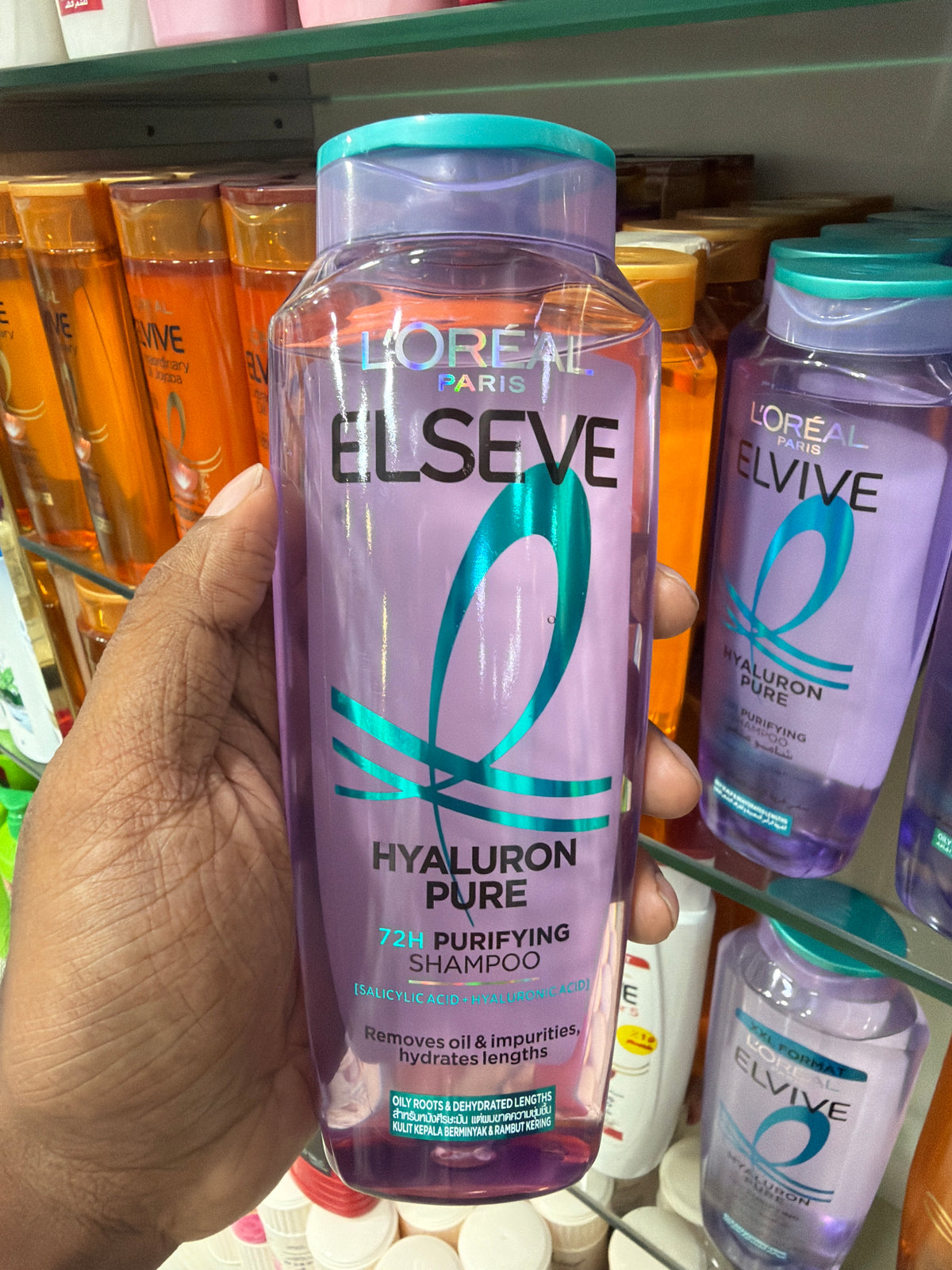 L'Oreal Elseve Hyaluron Pure 72H Purifying Shampoo 280ml