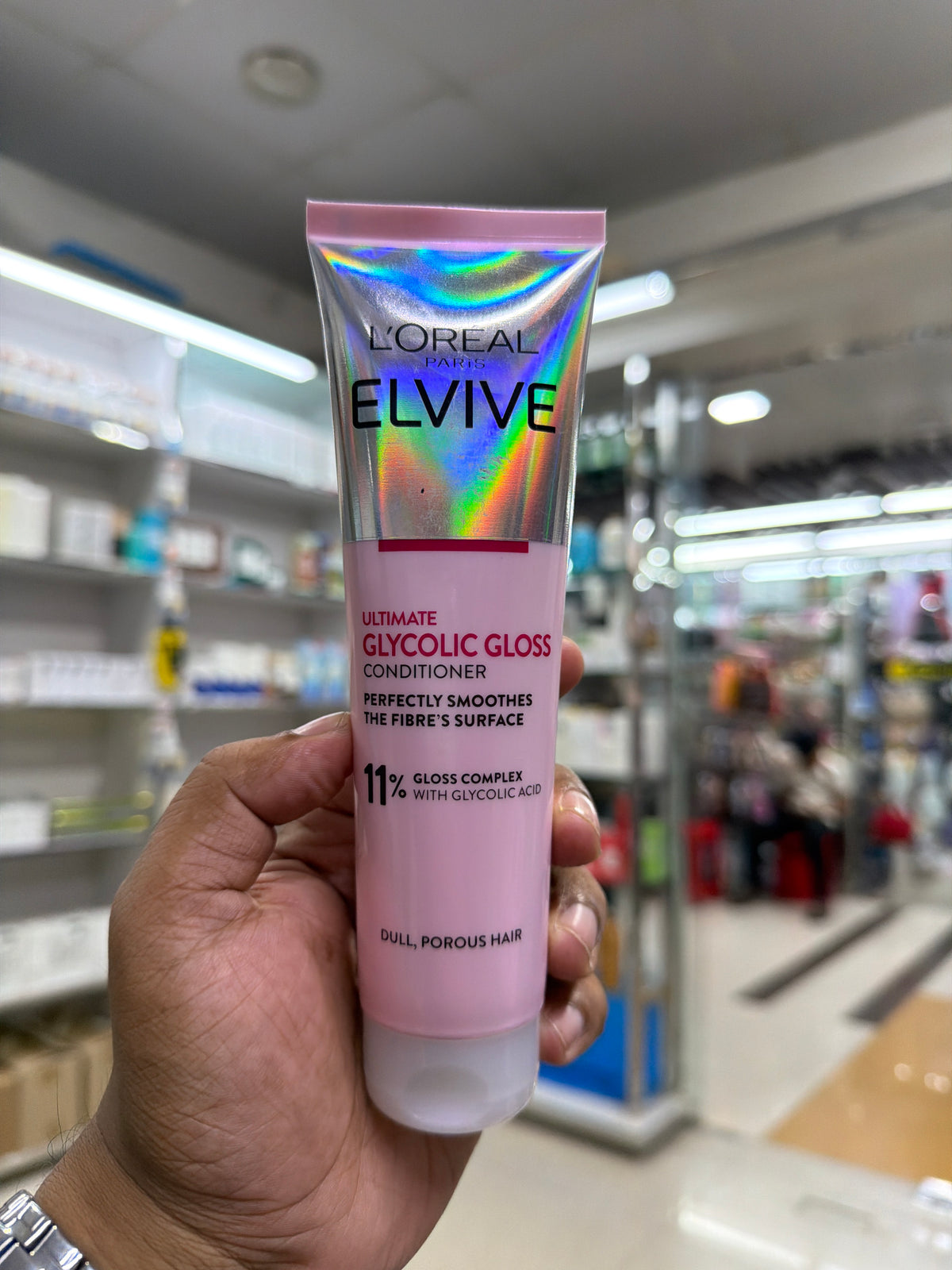 Loreal Paris Elvive Glycolic Gloss Conditioner with 11% Glycolic Acid for Dull Porous Hair 150ml