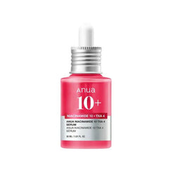 ANUA Niacinamide 10% + TXA 4% Serum 30ml brightens skin, fades dark spots, and evens tone for a clear, radiant complexion.