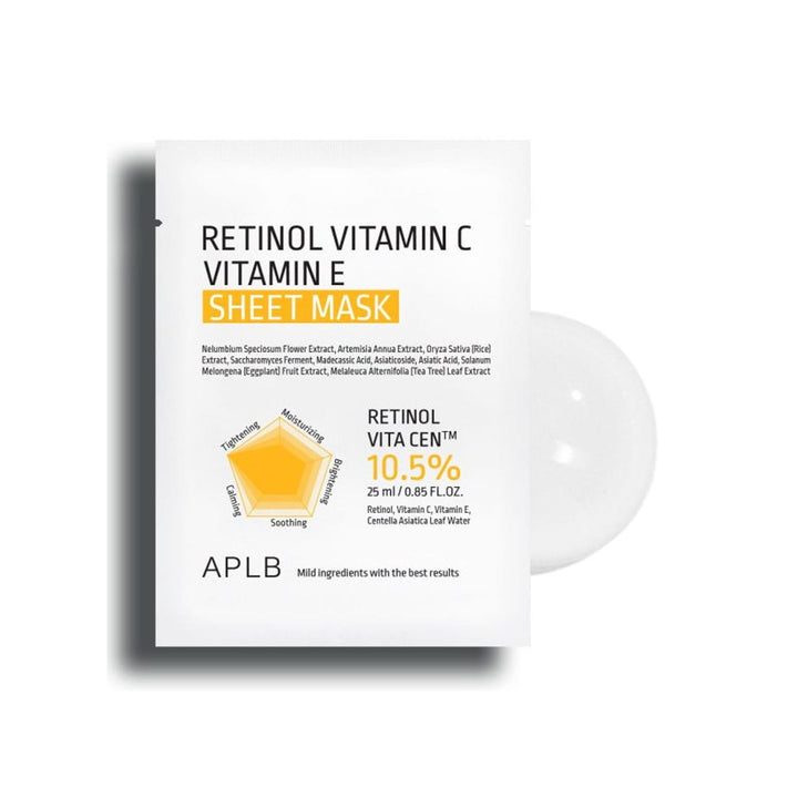 APLB Retinol Vitamin C Vitamin E Sheet Mask 25ml