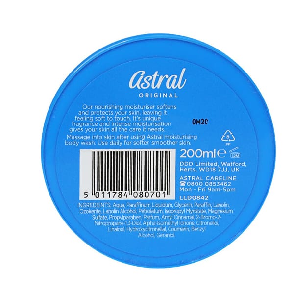 Astral Original Face & Body Moisturiser Cream 200ml