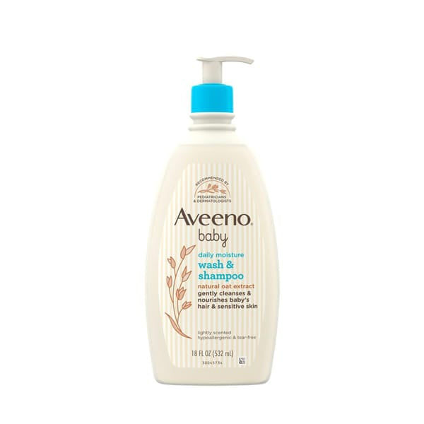 Aveeno Baby Daily Moisture Wash & Shampoo 532ml