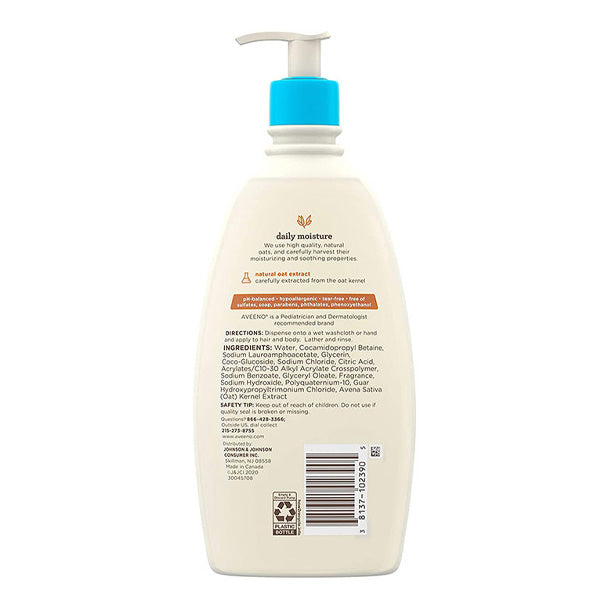 Aveeno Baby Daily Moisture Wash & Shampoo – 532ml