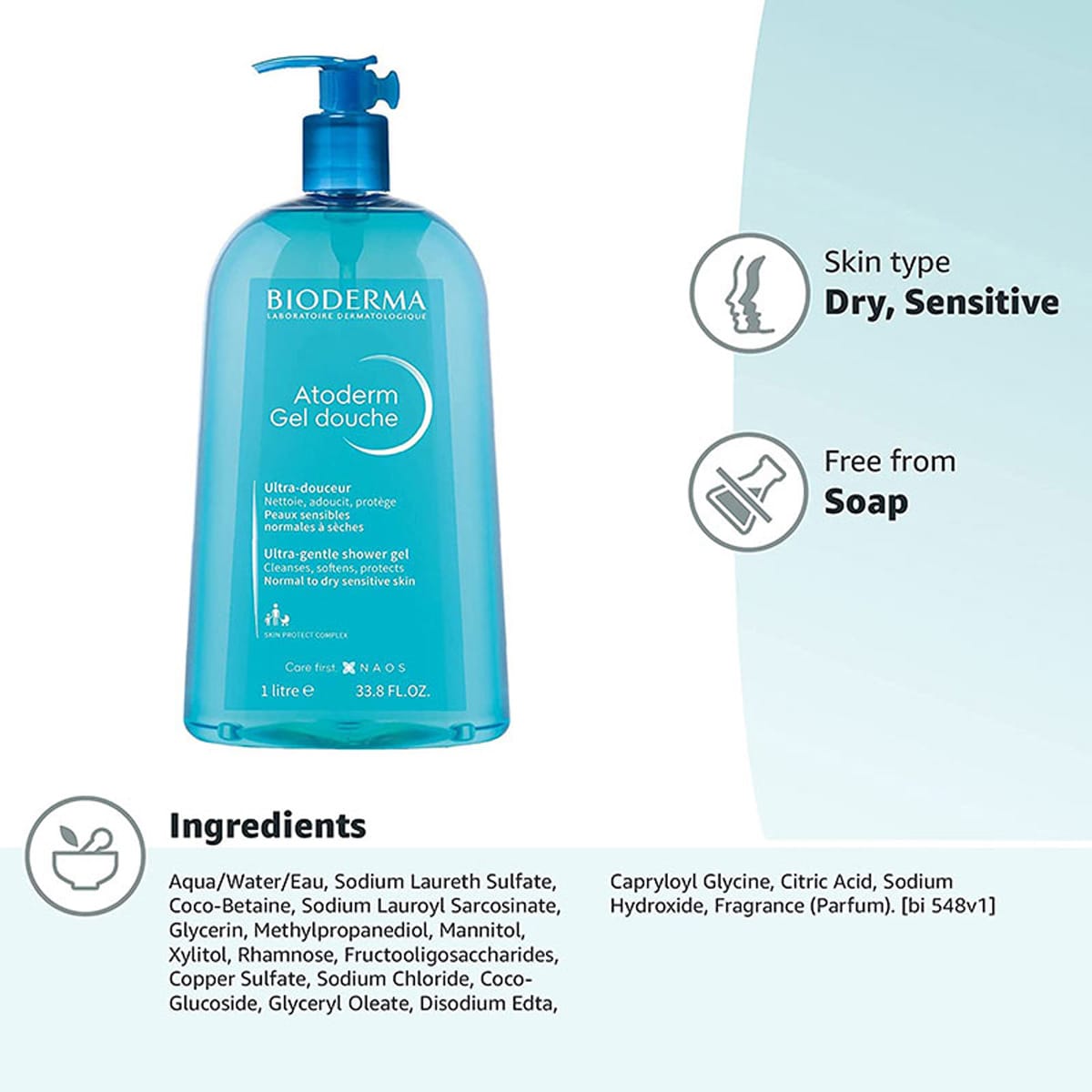 Bioderma Atoderm Shower Gel – 1 Litre
