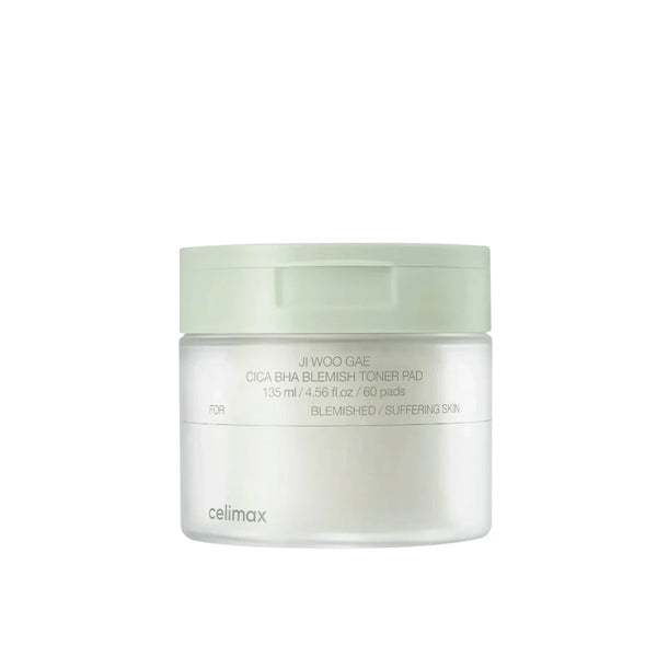 Celimax JIWOOGAE Cica BHA Blemish Toner Pad – 60 Pads (170ml)