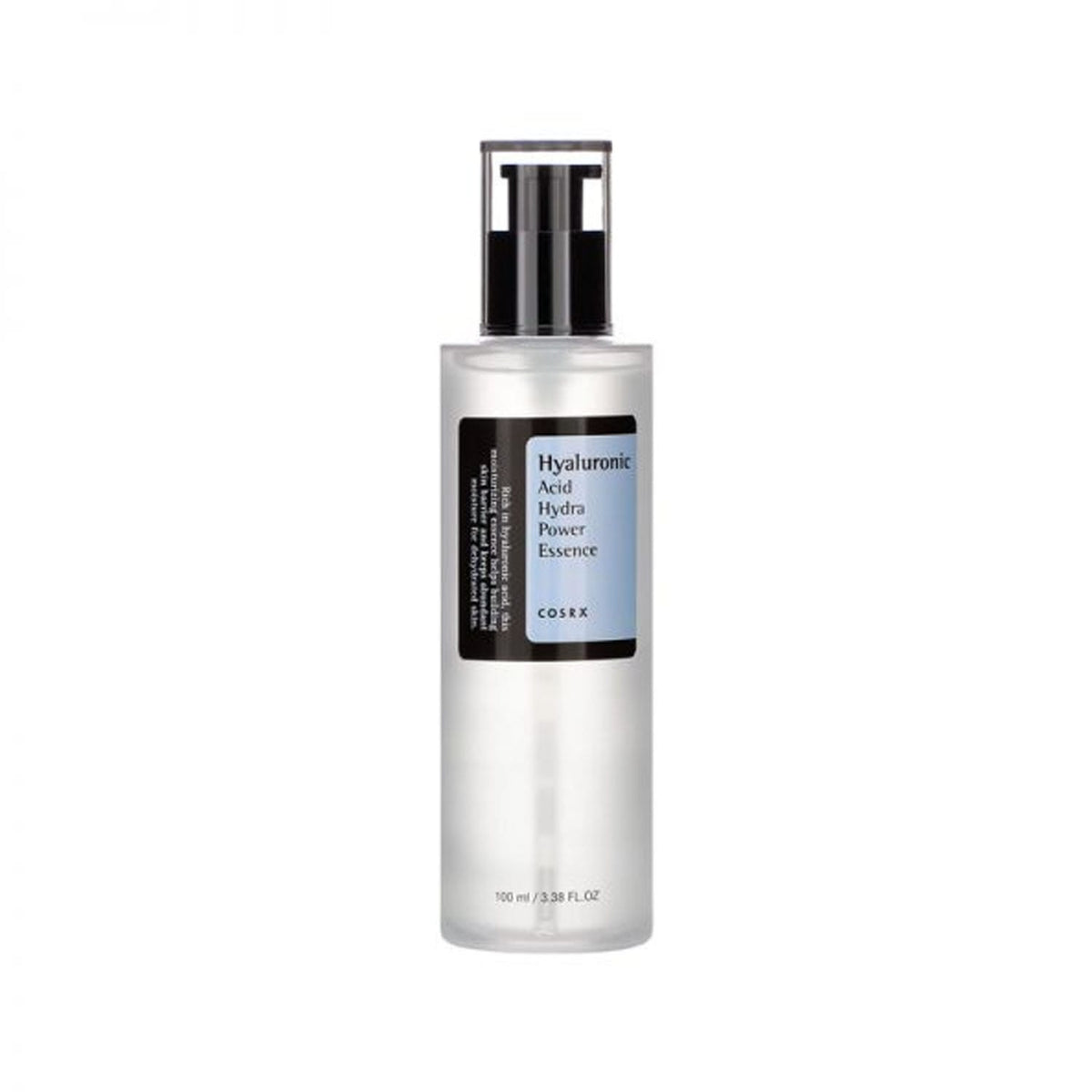 Deeply hydrate and plump your skin with COSRX Hyaluronic Acid Hydra Power Essence 100ml. Boosts moisture retention, smooths fine lines, and leaves skin soft and refreshed.