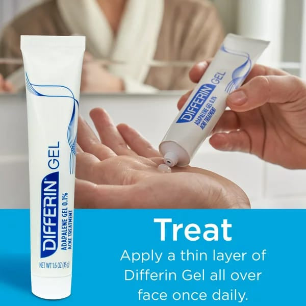 Differin Adapalene Gel 0.1% Acne Treatment 15g