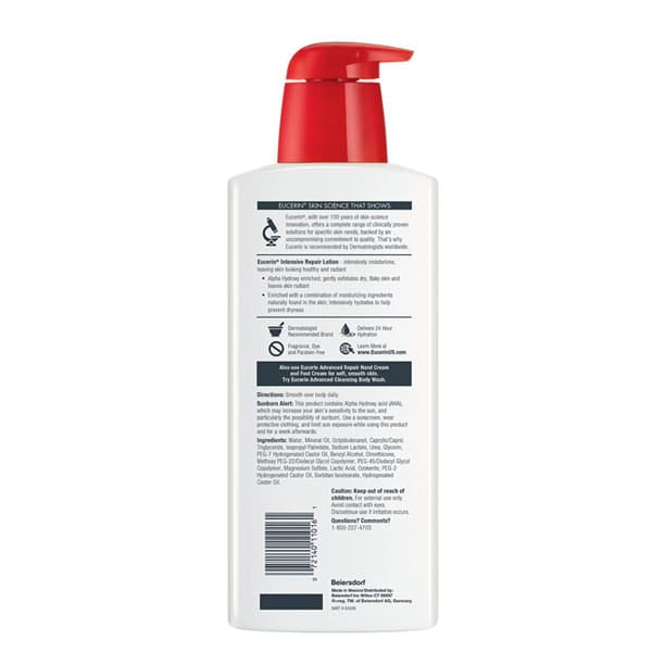 Eucerin Intensive Repair Lotion White/Red 625ml