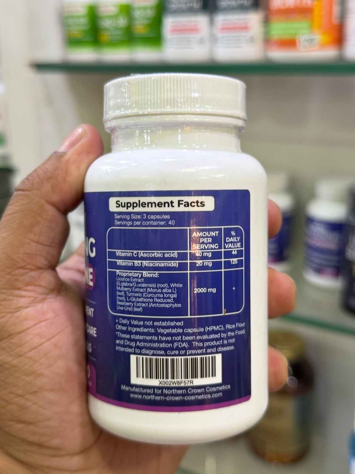Skin Whitening Glutathione (2,000 mg) – 120 vegan capsules