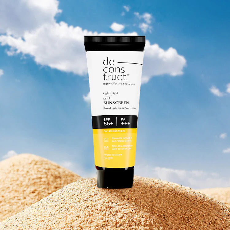 Deconstruct Lightweight Gel Water Resistant Sunscreen for Oily Skin SPF 55+ PA+++