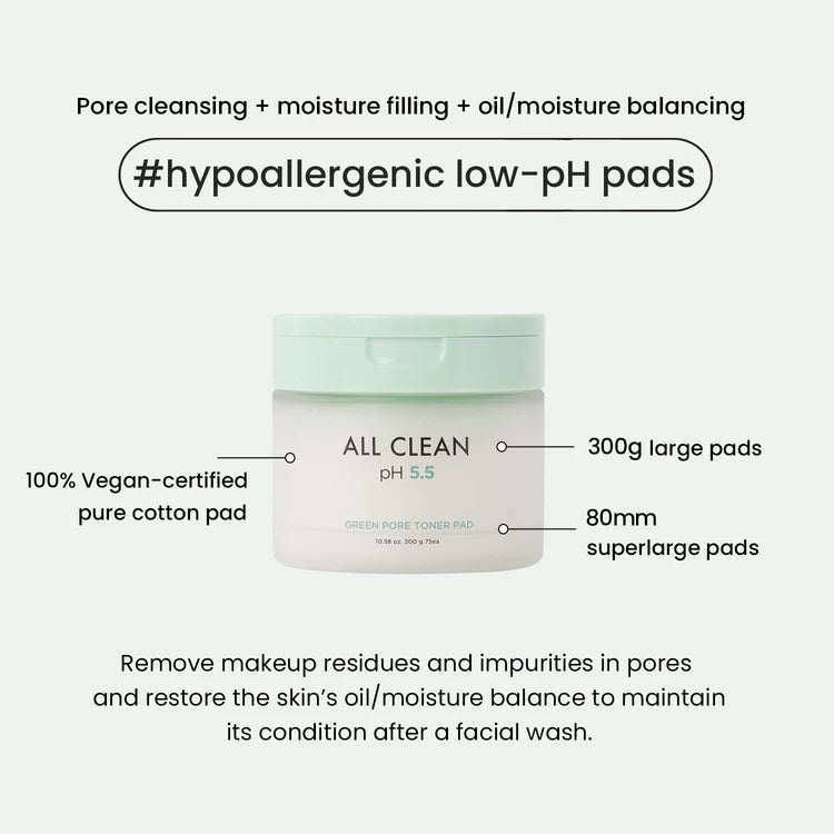 Heimish All Clean Green Pore Toner Pad 75ea
