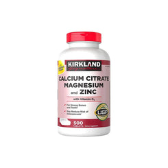 Kirkland Signature Calcium Citrate Magnesium and Zinc With Vitamin D3- 500 Tablets
