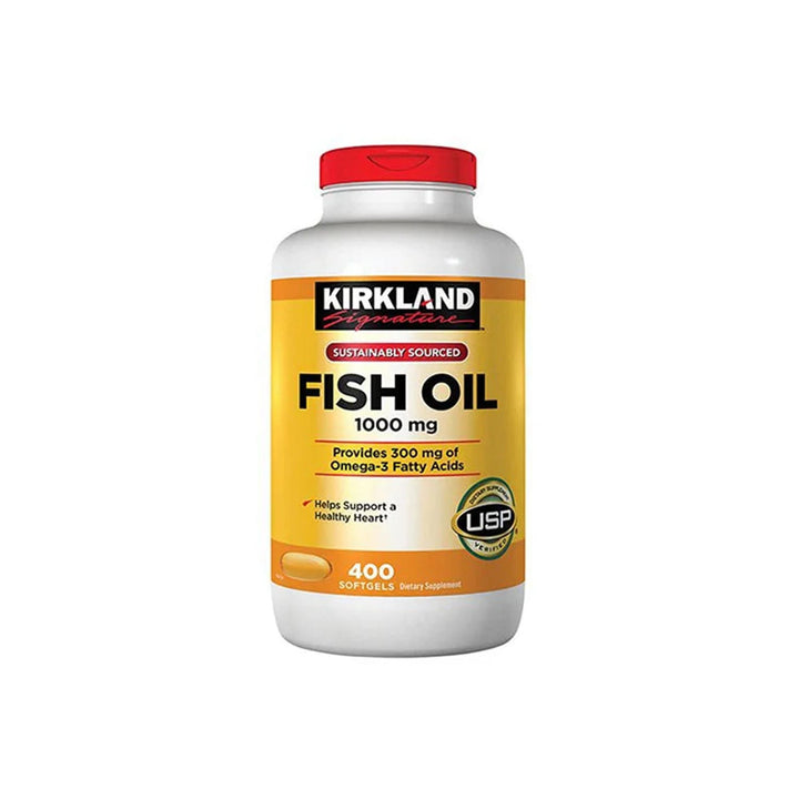 Kirkland Signature Fish Oil 1000mg with 300mg Omega-3 Fatty Acids – 400 Softgels