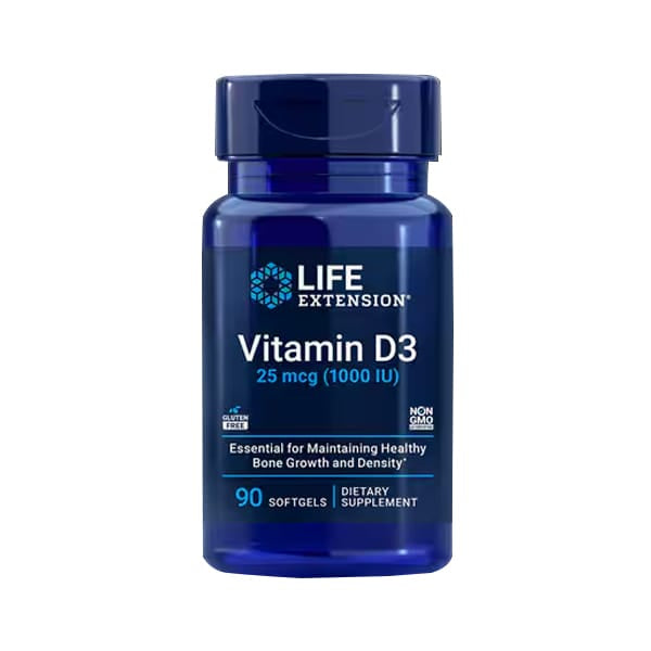 Life Extention 25 mcg (1000 IU), 90 softgels