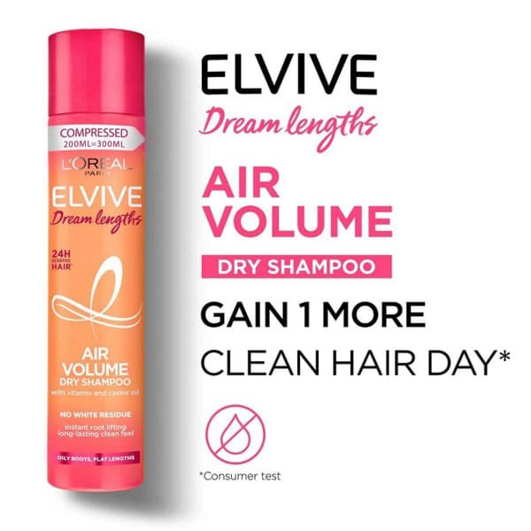 Loreal Paris Elvive Dream Lengths Air Volume Dry Shampoo 200ml