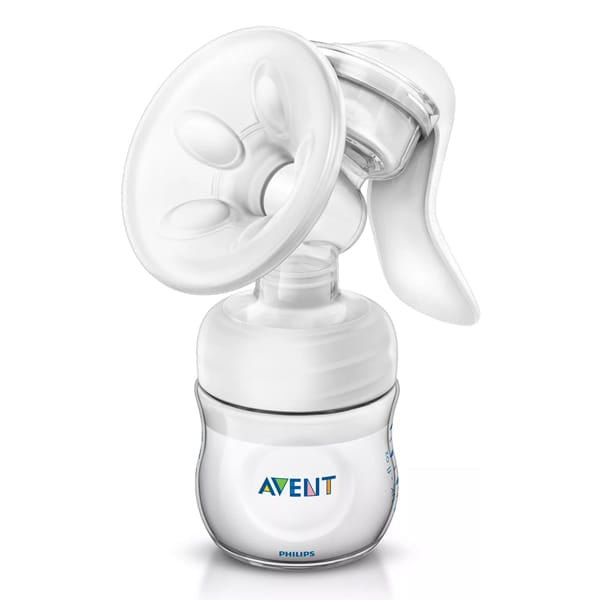Manual breast pump with bottle in bd
