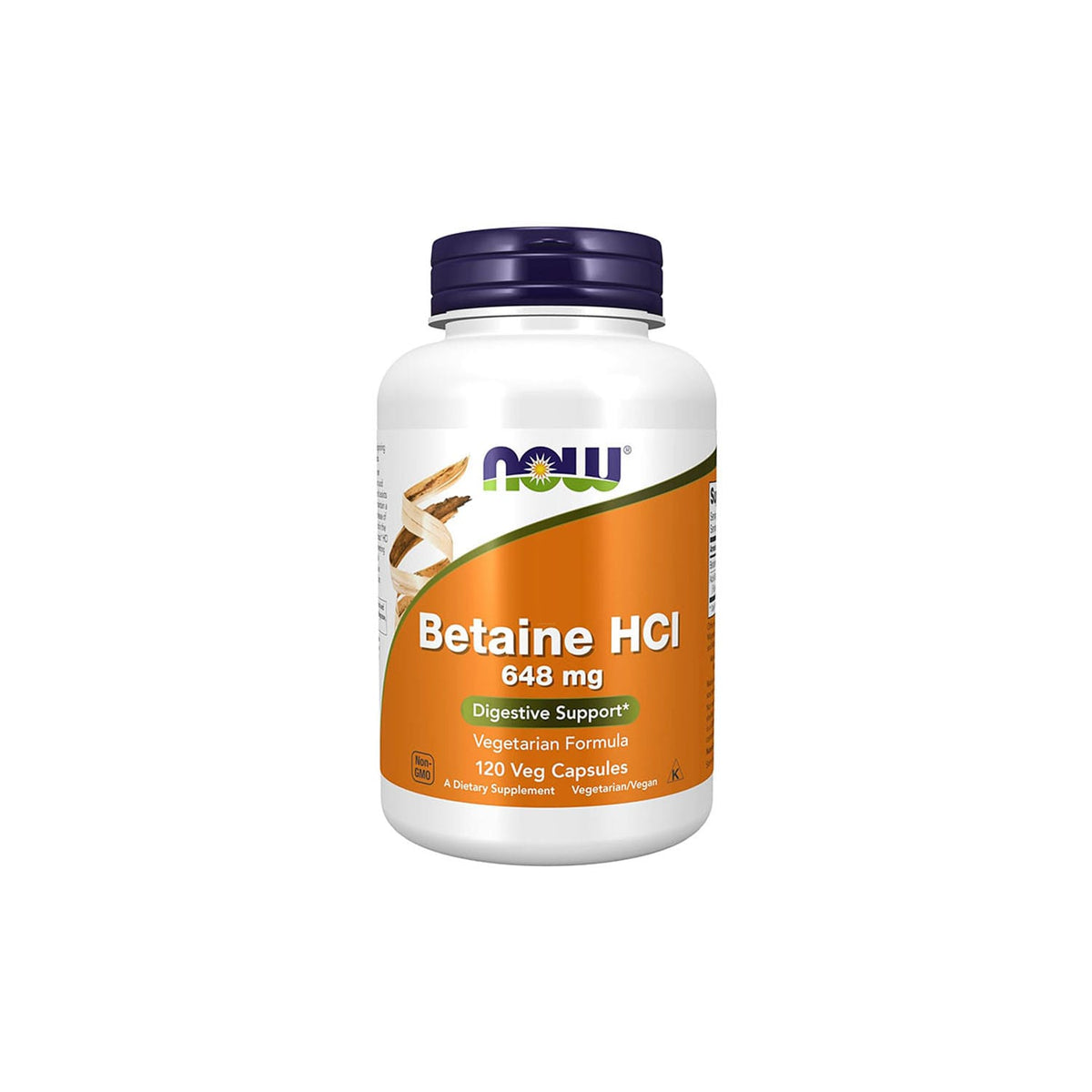 NOW Betaine HCl 648 mg – 120 Veg Capsules