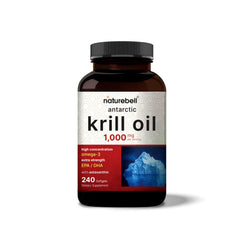 NatureBell Krill Oil 1000mg Supplement – 240 Softgels