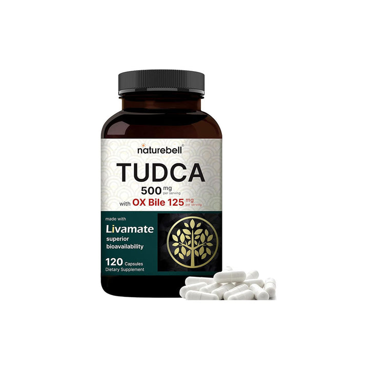 NatureBell TUDCA 500mg with OX Bile 125mg Per Serving – 120 Capsules