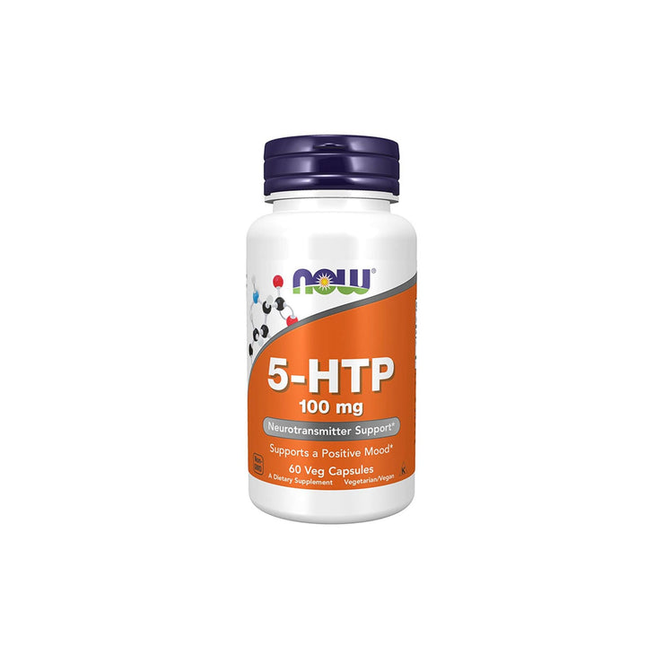 Now Foods Supplements 5-HTP 100mg – 60 Veg Capsules