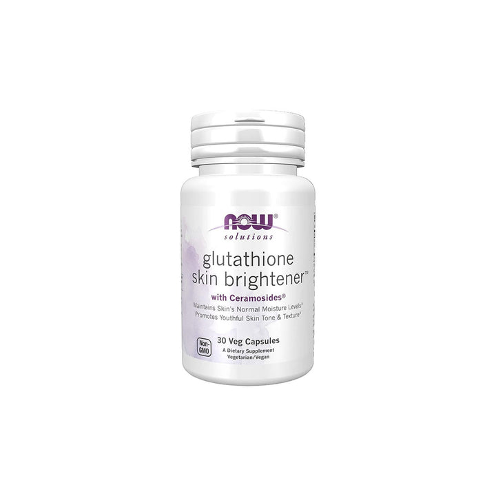 Now Glutathione Skin Brightener with Ceramosides 30 Capsules