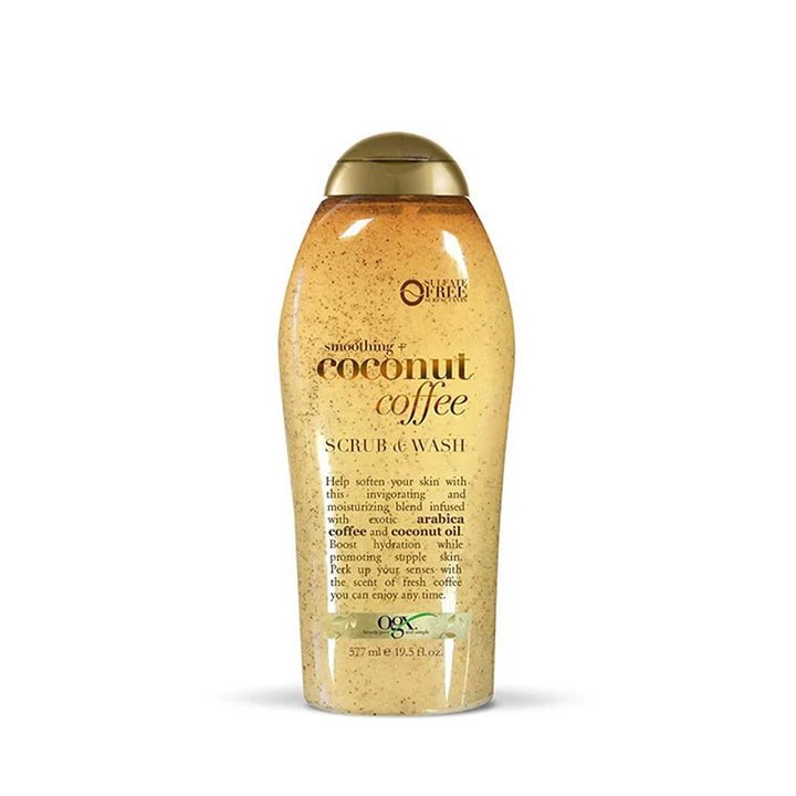 OGX coconut coffee scrub and wash – 577ml