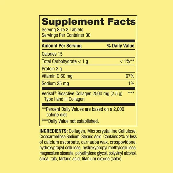 Spring Valley Collagen + Vitamin C 2500mg 90 Tablets