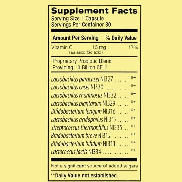 Spring Valley Extra-Strength Probiotic Vegetable 30 Capsules