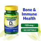 Spring Valley Vitamin D3 (5000 IU) 100 Softgels
