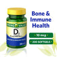 Spring Valley Vitamin D3 Supplement 10 mcg (400 IU) 200 Softgels