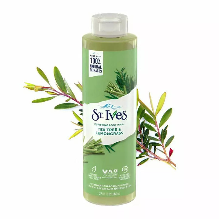 St. Ives Purifying Body Wash With Tea Tree & Lemongrass (650ml)