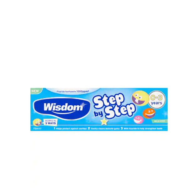 Wisdom Step by Step 0-3 years Cavity & Enamel defence fluoride toothpaste 75ml